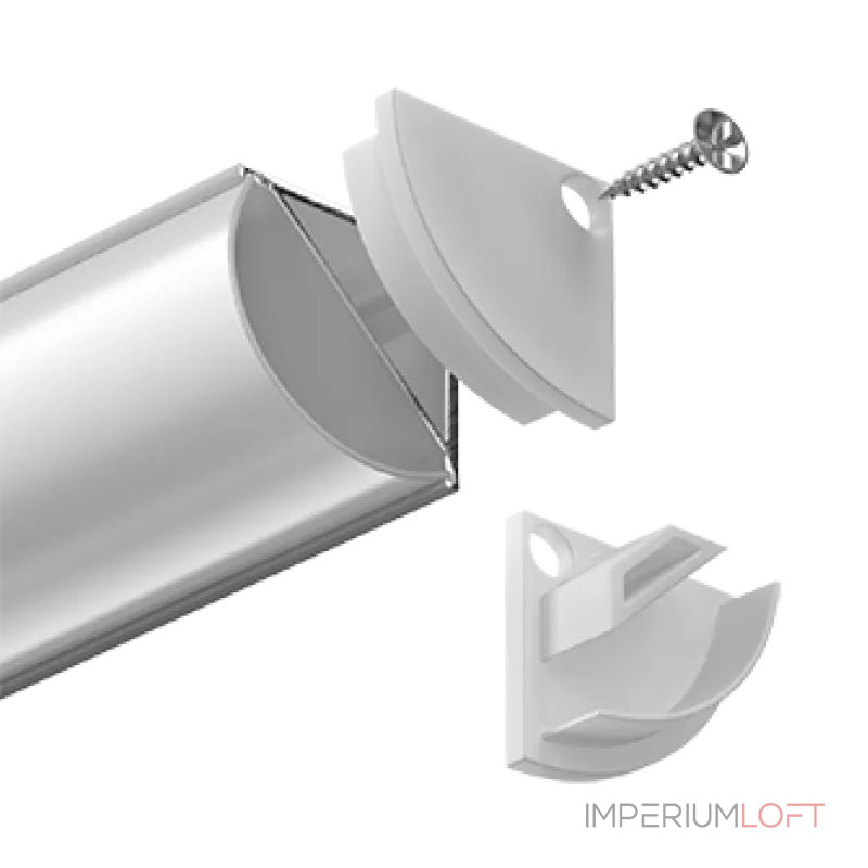 Комплект заглушек для углового профиля Ledron 1515-Z White
