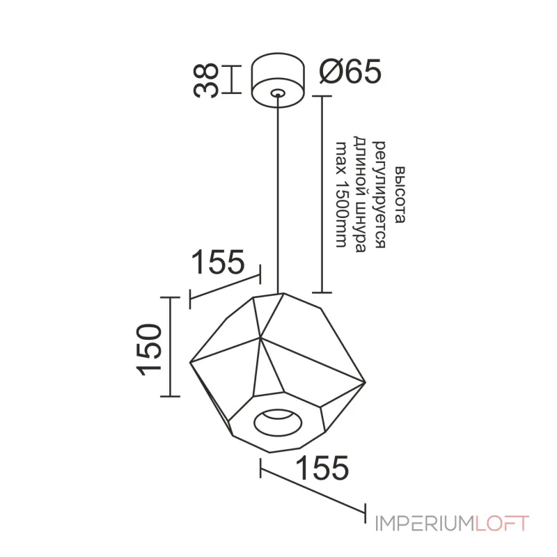 Подвесной светильник LeDron RUBIK RUBIK Wooden Lamp