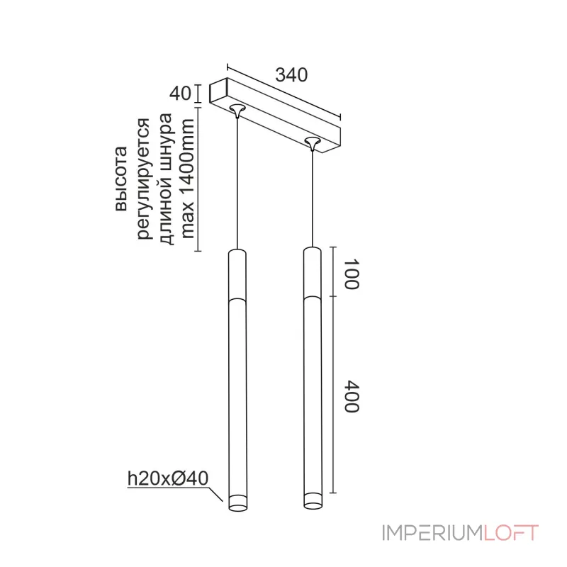 Подвесной светильник LeDron SAGITONY E T40 Wooden E2 T40 Wooden 100 Bl