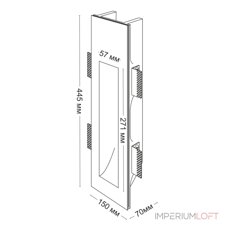 Встраиваемый гипсовый светильник для стен и ступеней LeDron MW60 MW6030 от ImperiumLoft Встраиваемый гипсовый светильник для стен и ступеней LeDron MW60 MW6030 от ImperiumLoft