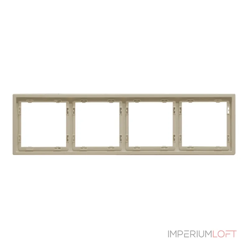 Рамка на 4 поста для розеток и выключателей LeDron 4 Frame PC Cashmere