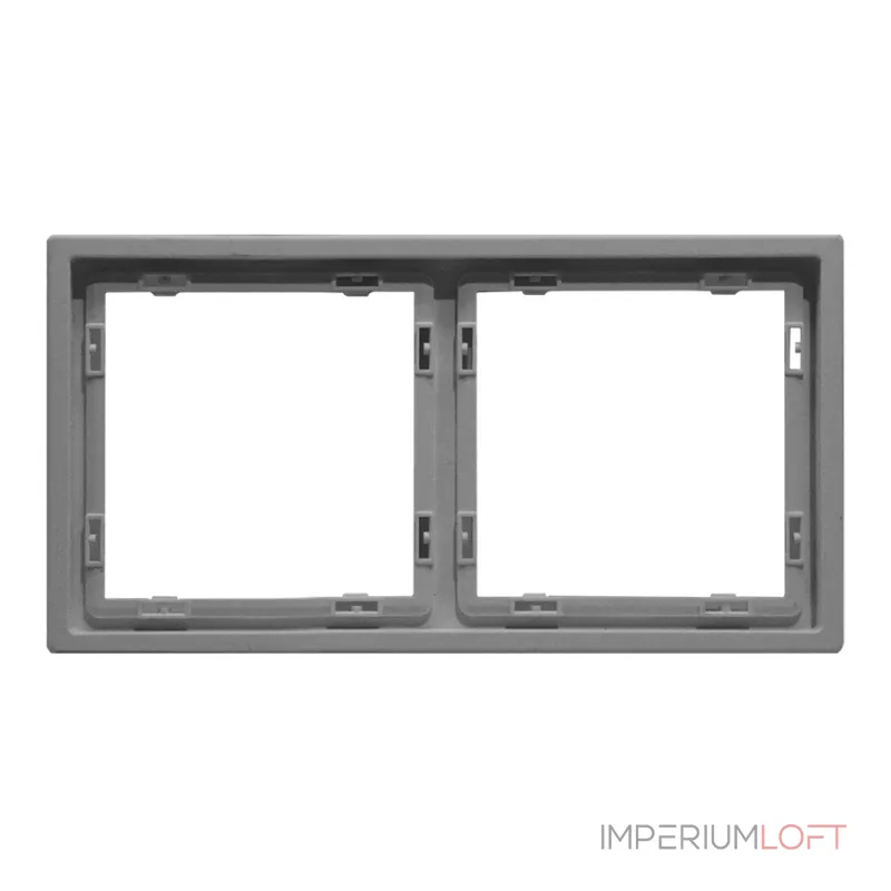 Рамка на 2 поста для розеток и выключателей LeDron 2 Frame PC Light Grey