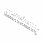 Светодиодный светильник для магнитной системы LeDron Rimi GDD20/JG18 White 3000K