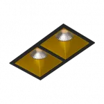 Встраиваемый светильник под сменную лампу LeDron RISE KIT2 RISE KIT2 Black-Gold от ImperiumLoft