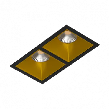 Встраиваемый светодиодный светильник LeDron LEVEL SQ 2 GOLD/WHITE