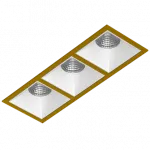Встраиваемый светодиодный светильник LeDron RISE KIT RISE KIT 3 LED 4000K Gold-White