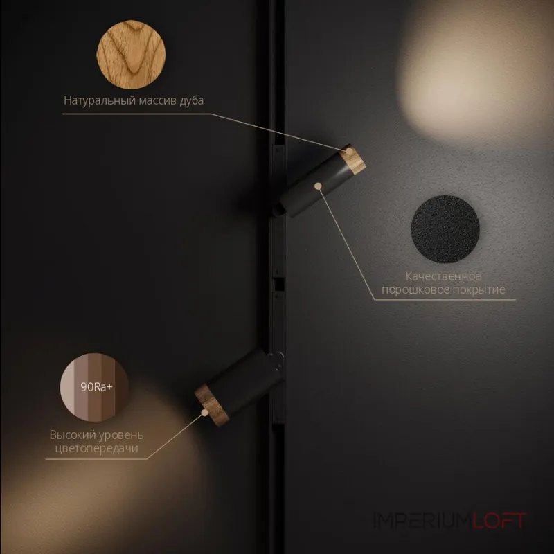 Светодиодный светильник для магнитной системы LeDron Sagi S40 Sagi S40 Wooden Wh 3000K