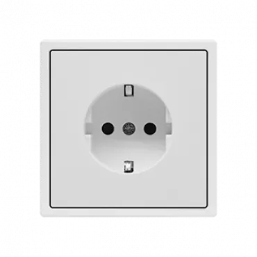 Розетка одинарная с заземлением с защитными шторками LeDron EU Socket White Розетка одинарная с заземлением с защитными шторками LeDron EU Socket White