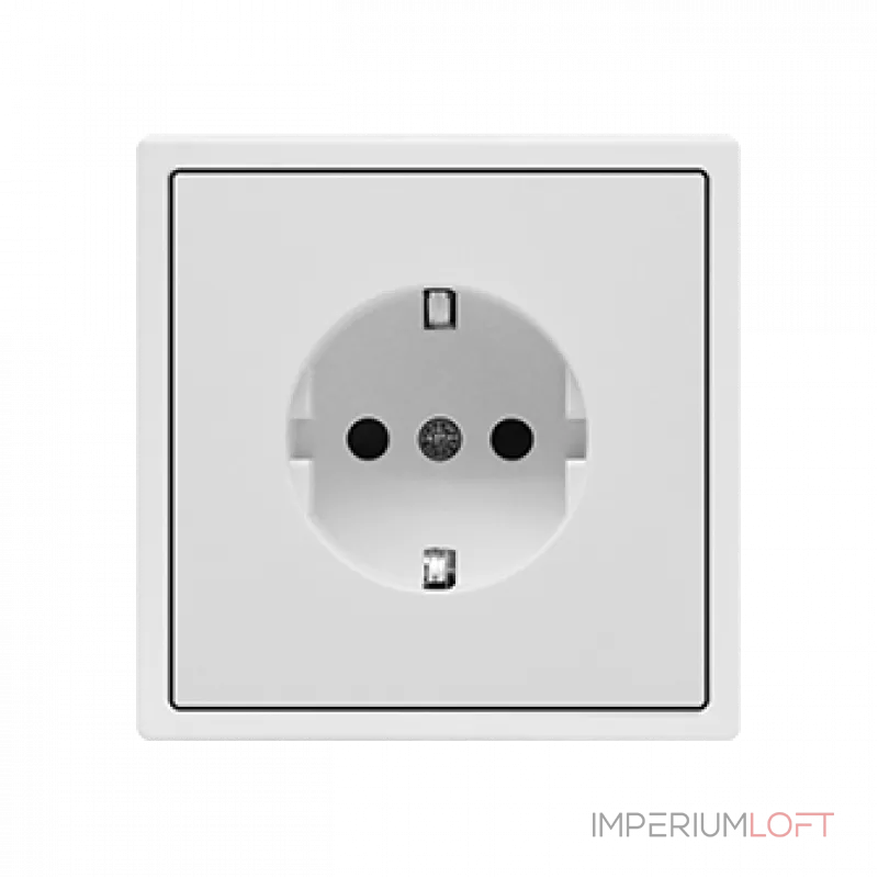 Розетка одинарная с заземлением с защитными шторками LeDron EU Socket White Розетка одинарная с заземлением с защитными шторками LeDron EU Socket White