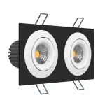Встраиваемый поворотный светодиодный светильник LeDron LH07SB-R LH07SB-R SQ2 Black-White