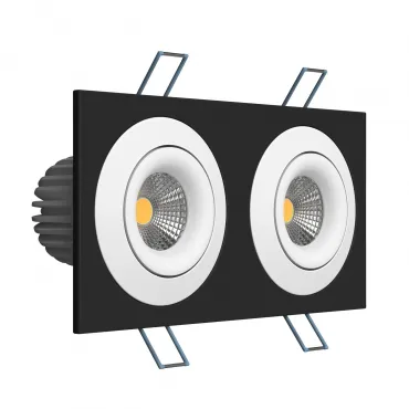 Встраиваемый поворотный светодиодный светильник LeDron LH07SB-R LH07SB-R SQ2 Black-White