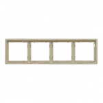 Рамка на 4 поста для розеток и выключателей LeDron 4 Frame PC Cashmere