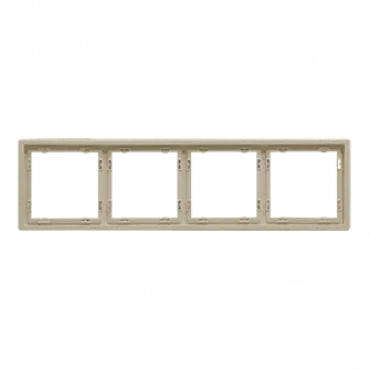 Рамка на 4 поста для розеток и выключателей LeDron 4 Frame PC Cashmere