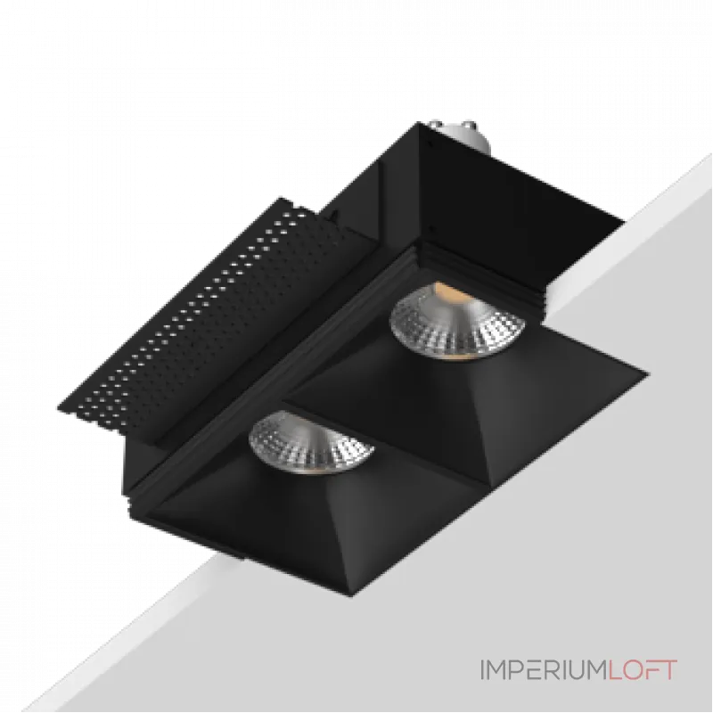 Встраиваемый светильник под сменную лампу LeDron RISE SQ H KIT2 RISE SQ H KIT2 Black