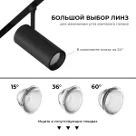 Светодиодный светильник для магнитной системы LeDron Pular GDD20/24 Black 4000K от ImperiumLoft