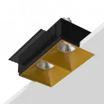 Встраиваемый светильник под сменную лампу LeDron RISE SQ H KIT2 RISE SQ H KIT2 Gold