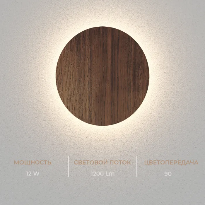 Настенный светодиодный светильник LeDron GW-8663 GW-8663/24 Wooden White от ImperiumLoft