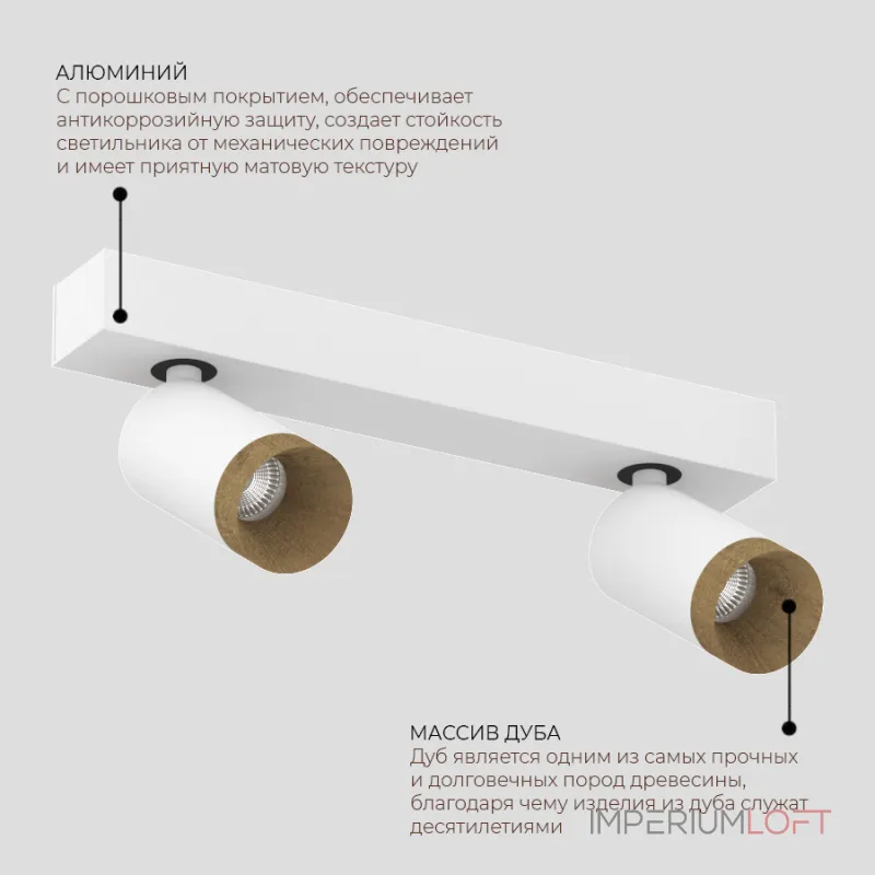 Потолочный светодиодный светильник LeDron SAGITONY SAGITONY E2 S60 Wooden White