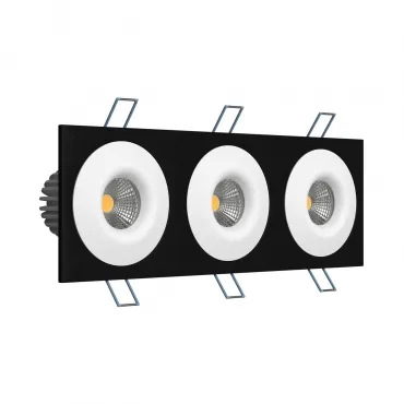 Встраиваемый светодиодный светильник LeDron LH07S-R LH07S-R SQ3 Black-White 30W 4000K DIM TRIAC