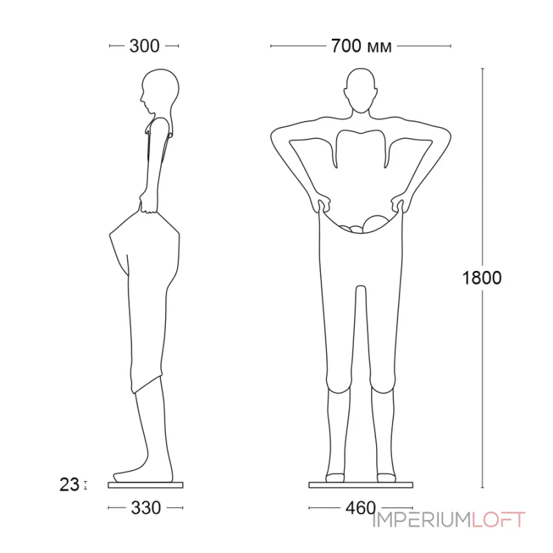Дизайнерский торшер LeDron Счастья полные штаны O93 от ImperiumLoft Дизайнерский торшер LeDron Счастья полные штаны O93 от ImperiumLoft