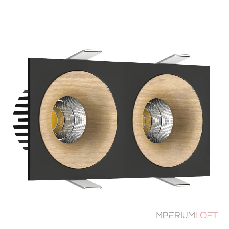 Встраиваемый светодиодный светильник LeDron LOFT LOFT SQ2 Black Wooden TRIAC