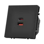 USB зарядное устройство типа A+С LeDron USB Socket A+C 65W Black