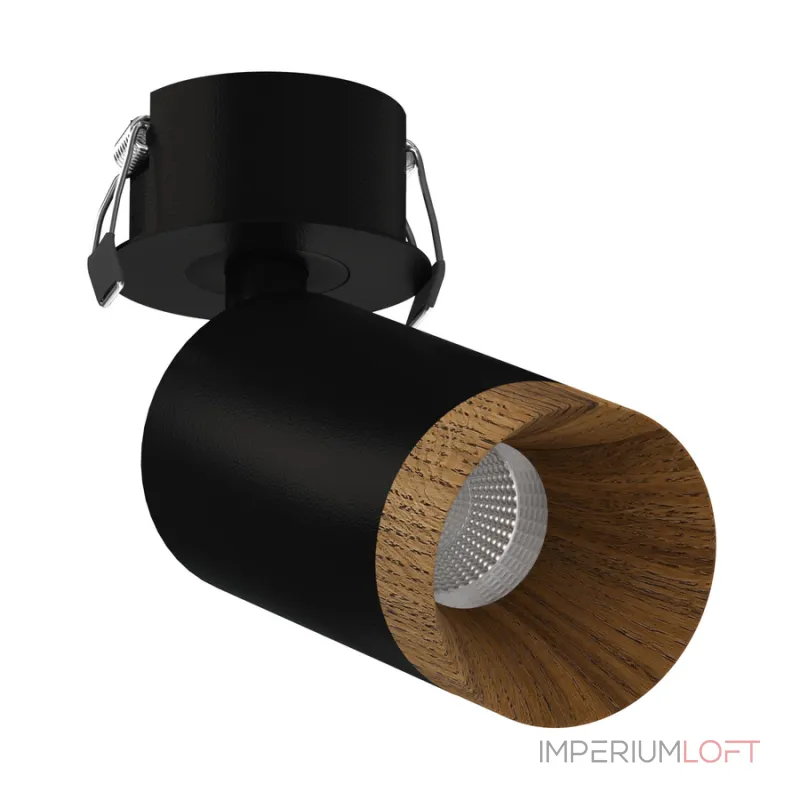 Встраиваемый светодиодный светильник LeDron SAGITONY SAGITONY R Basic S60 Wooden Black