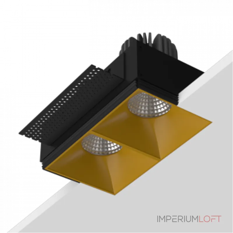 Встраиваемый светодиодный светильник LeDron RISE SQ H KIT2 RISE SQ H KIT2 LED 3K Gold Встраиваемый светодиодный светильник LeDron RISE SQ H KIT2 RISE SQ H KIT2 LED 3K Gold