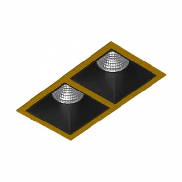 Встраиваемый светодиодный светильник LeDron RISE KIT RISE KIT 2 LED 4000K Gold-Black
