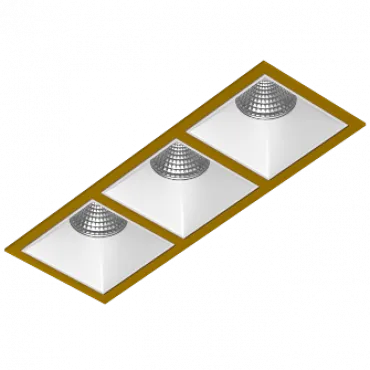 Встраиваемый светодиодный светильник LeDron RISE KIT RISE KIT 3 LED 3000K Gold-White