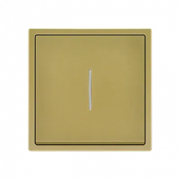 Одноклавишный выключатель с LED-подсветкой LeDron 1 Gang 1 Way LED Gold