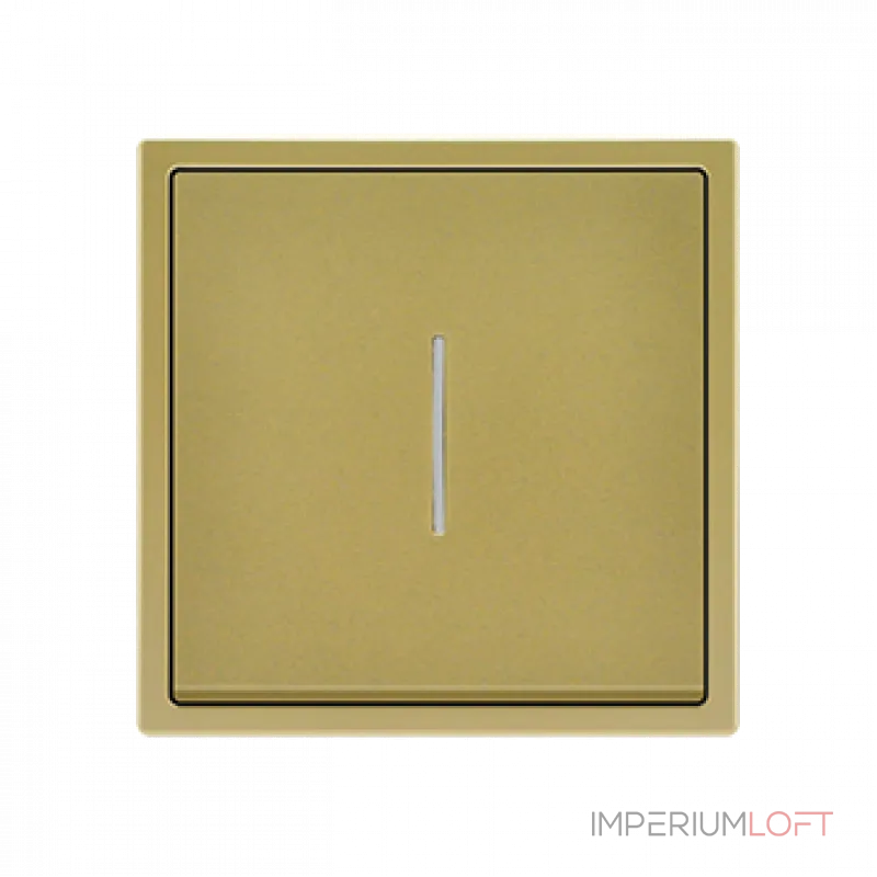 Одноклавишный выключатель с LED-подсветкой LeDron 1 Gang 1 Way LED Gold