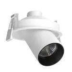 Встраиваемый поворотный светильник под сменную лампу LeDron MJ-1130 White-Black