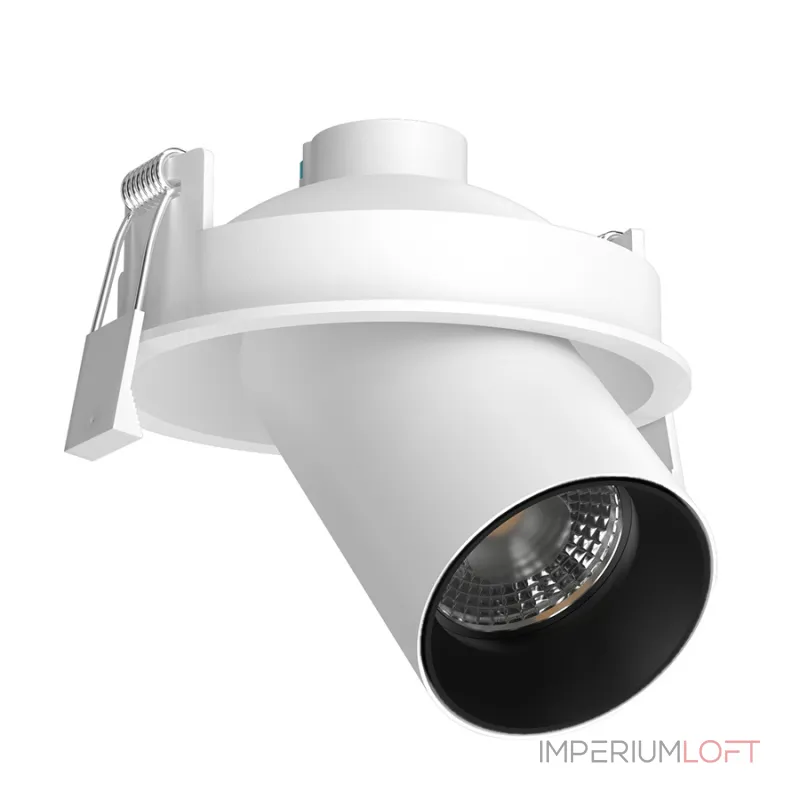 Встраиваемый поворотный светильник под сменную лампу LeDron MJ-1130 White-Black