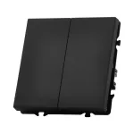 Выключатель двухклавишный звонкового типа LeDron 2G Reset Black от ImperiumLoft