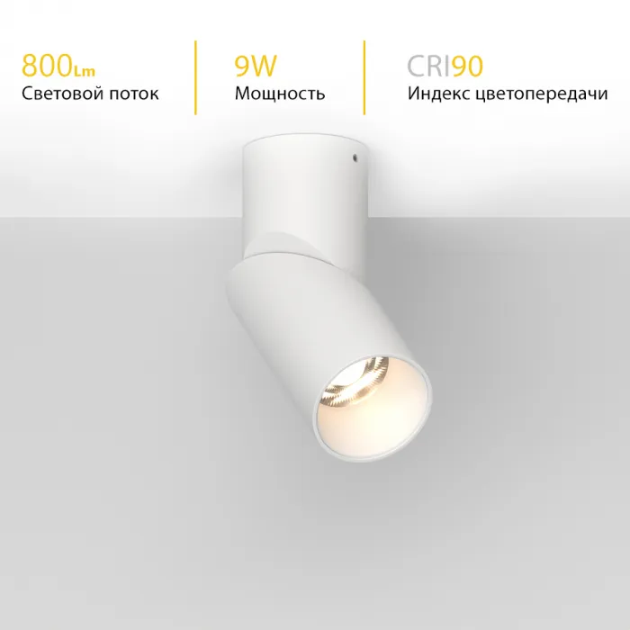 Потолочный поворотный светодиодный светильник LeDron CSU0809 CSU0809-C-WW-30 WHITE от ImperiumLoft