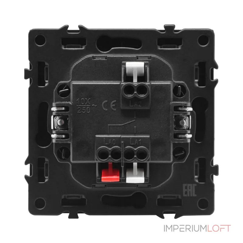 Одноклавишный проходной переключатель с LED-подсветкой LeDron 1 Gang 2 Way LED Grey