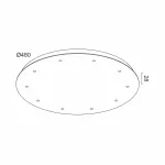 Основание круглое LeDron D500-10 Основание Ф500х10(белый)