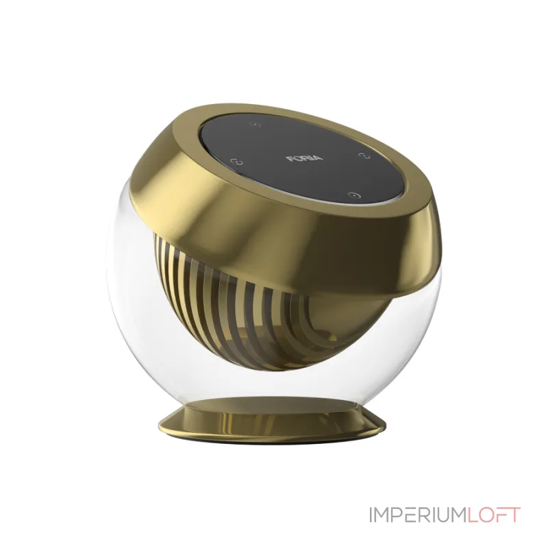 Кнопка на стеклянном держателе Crystal Smart Knob Gold от ImperiumLoft