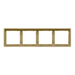Рамка на 4 поста для розеток и выключателей LeDron 4 Frame PC Gold