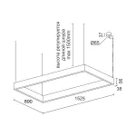 Подвесной светильник LeDron KVADRO HL Wooden KVADRO HL 890х1525 4K Bl