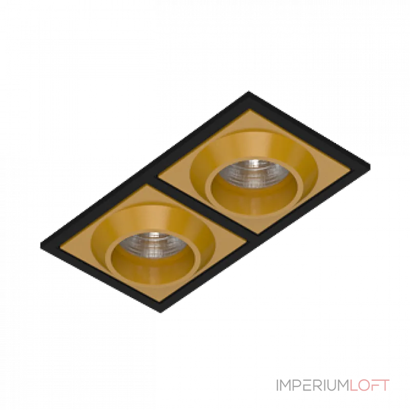 Встраиваемый светодиодный светильник LeDron GIZA GIZA SQ2 Black-Gold 4000K