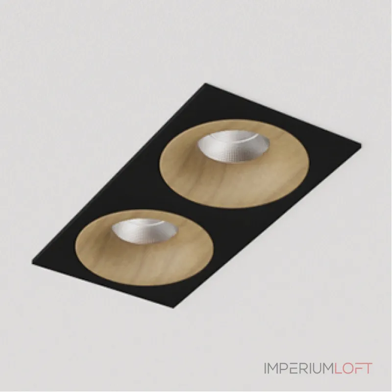 Встраиваемый светодиодный светильник LeDron LOFT LOFT SQ2 Black Wooden TRIAC