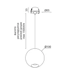 Подвесной светильник LeDron SPACE SPACE R130 Basic Wh-Bl GU10