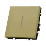 Одноклавишный выключатель с LED-подсветкой LeDron 1 Gang 1 Way LED Gold