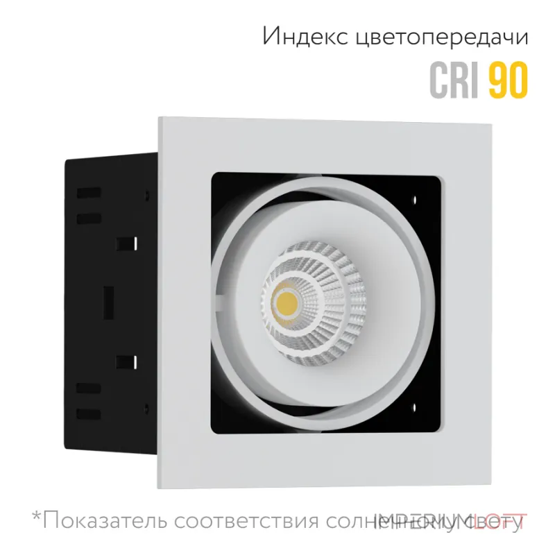 Встраиваемый поворотный светодиодный светильник LeDron ON-201-9W WH-BK