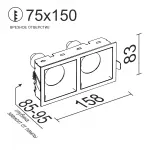 Встраиваемый светильник под сменную лампу LeDron RISE KIT2 RISE KIT2 Black-White