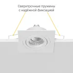 Встраиваемый поворотный светильник под сменную лампу LeDron AO10421 White