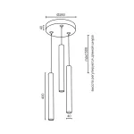Подвесной светодиодный светильник Ledron SAGITONY R3 T40 Dim White-Gold 4000K от ImperiumLoft