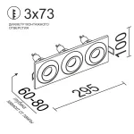 Встраиваемый поворотный светильник под сменную лампу LeDron AO1501005 SQ3 White